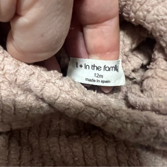 1 + IN THE FAMILY Rose Arcalis Jacket Pink Girls Size 12 Months Back Zipper - Picture 5 of 6